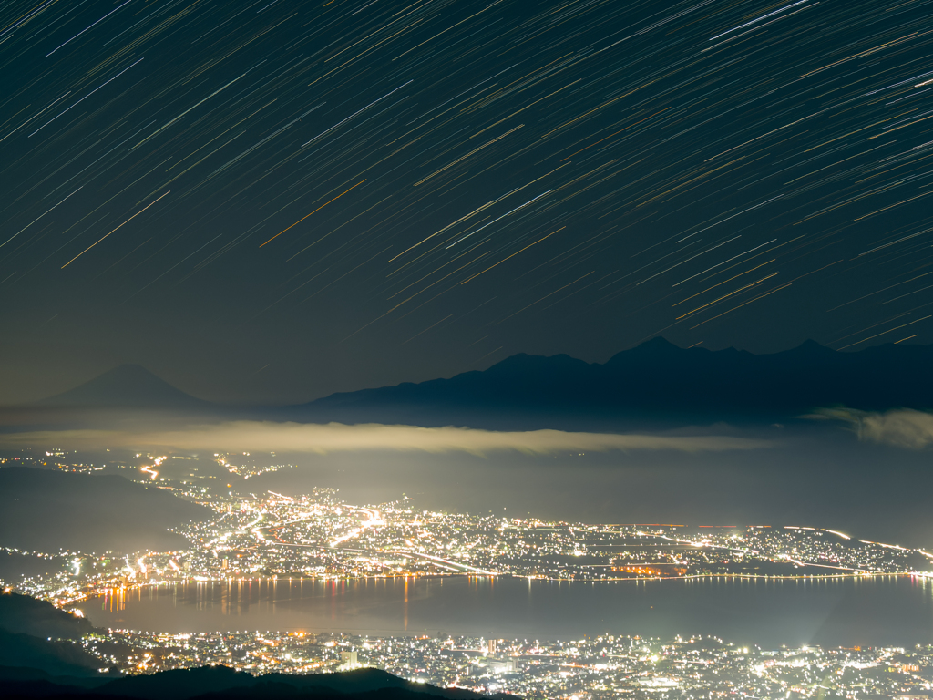 高ボッチ高原　ライブコンポジット
