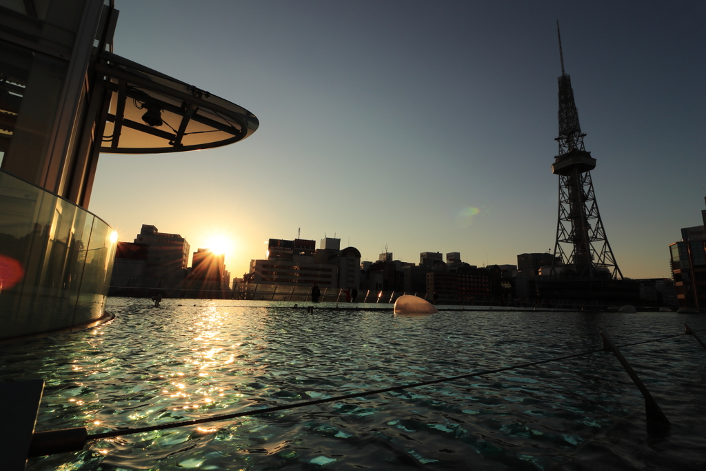 オアシスの夕暮れ
