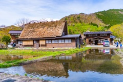 白川郷にて