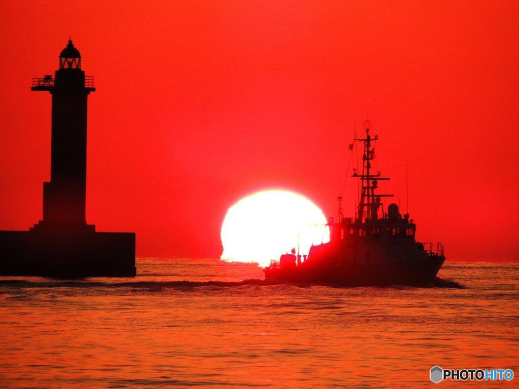 だるま夕日