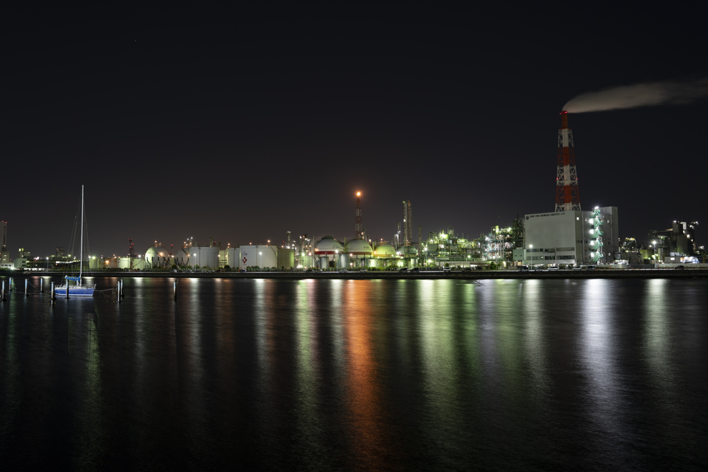 秋夜の四日市