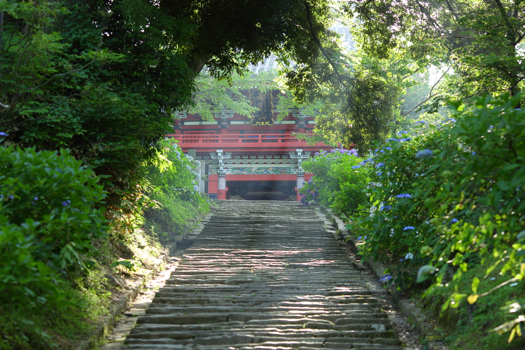 光芒と仁王門
