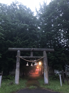 早朝の茨戸神社