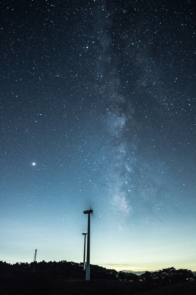 天の川と火星