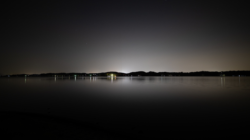 夜の涸沼