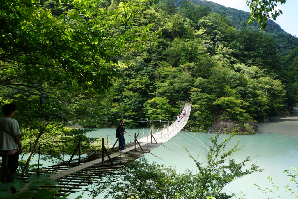 寸又峡、夢の吊橋