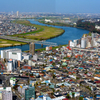 一年前の江戸川・・市川からのview