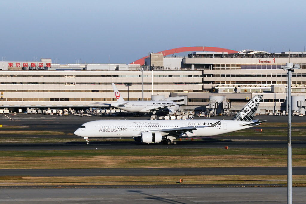 A350 羽田に初飛来