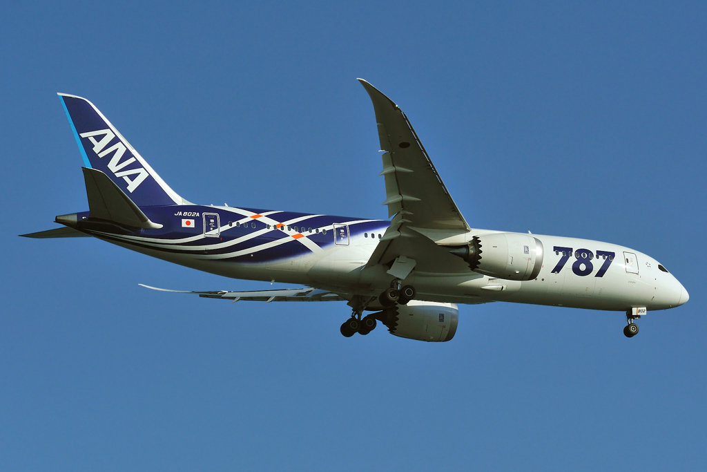 B787 on final approach