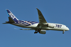 B787 on final approach