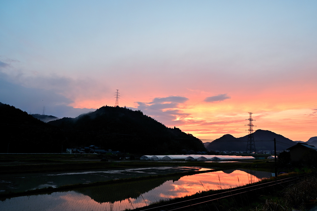帰り道で出会った夕景