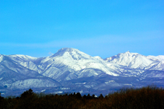 那須連山（中央：茶臼岳）