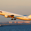 夕焼けのJAL B767