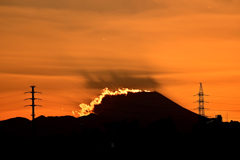 燃ゆる富士山