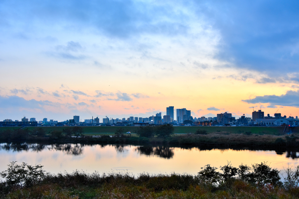 江戸川夕景