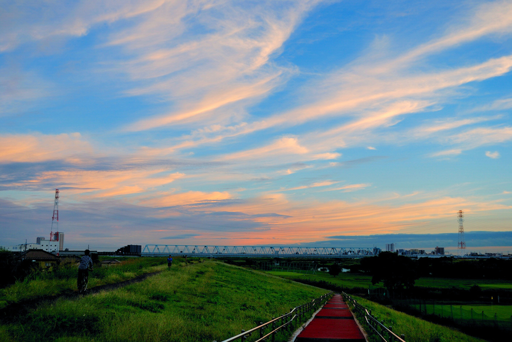 秋の夕空