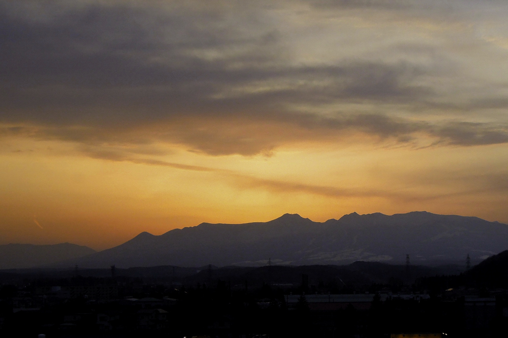 那須連山の夕暮れ