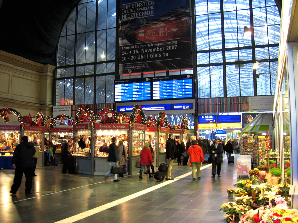 １１月のフランクフルト中央駅