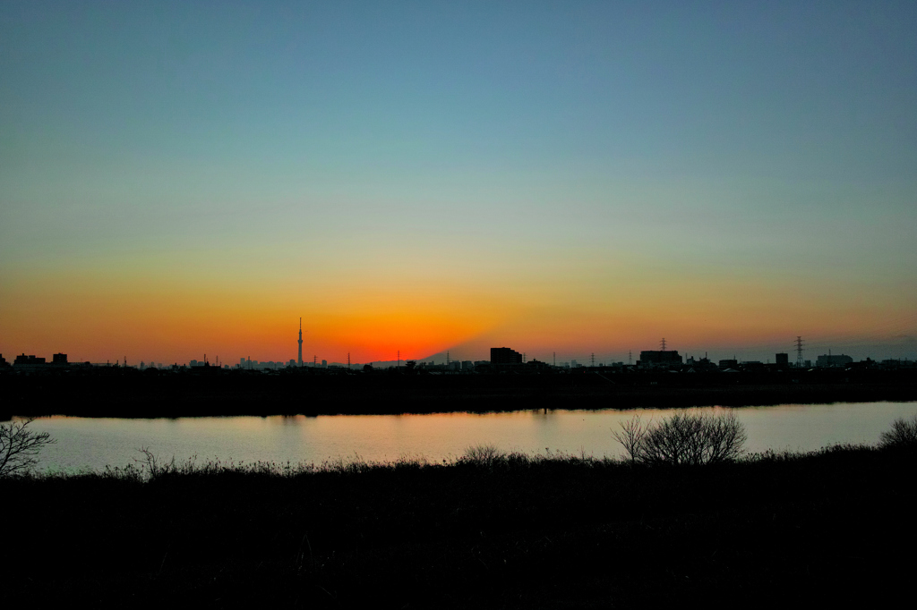 江戸川夕景