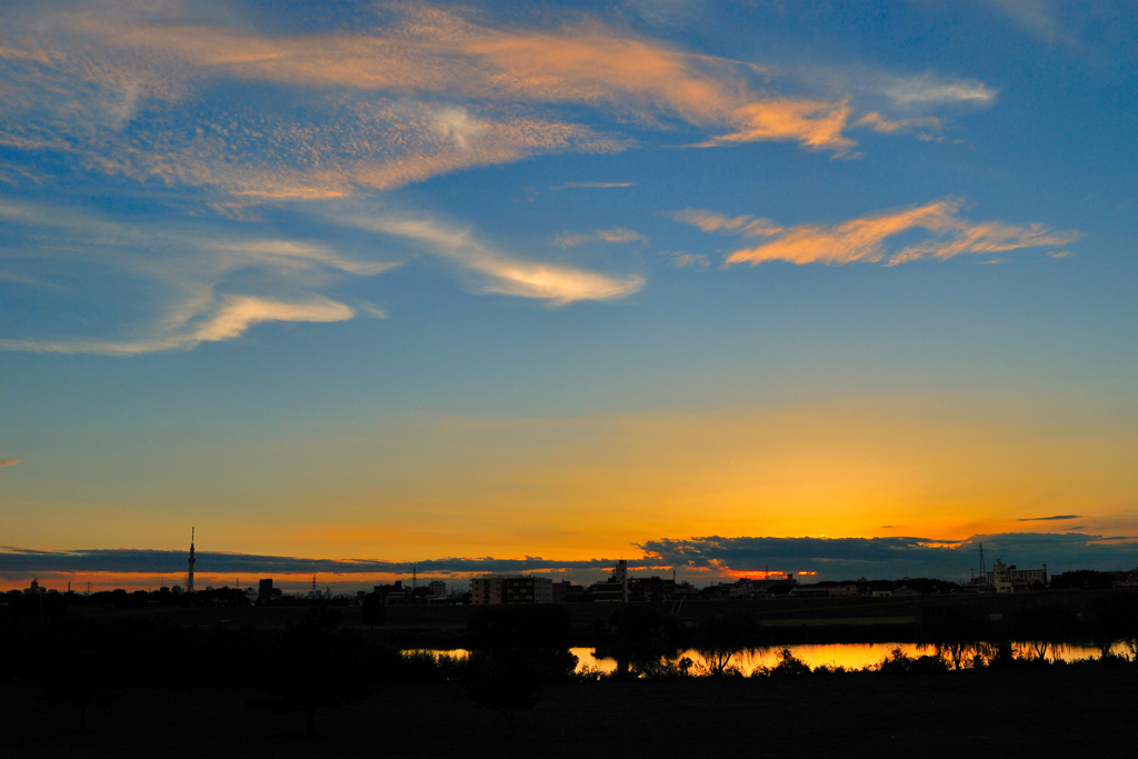 秋の夕空