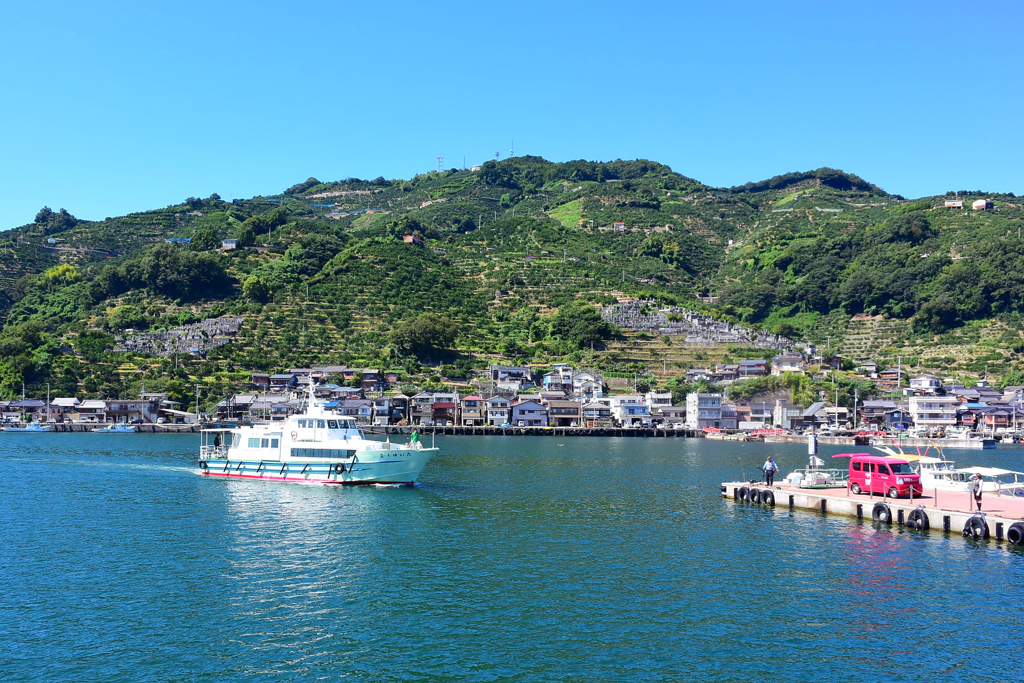 みかん山がある港・・愛媛県八幡浜市