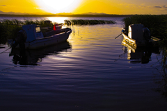 小川原湖夕景