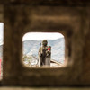Through the stone lanterns