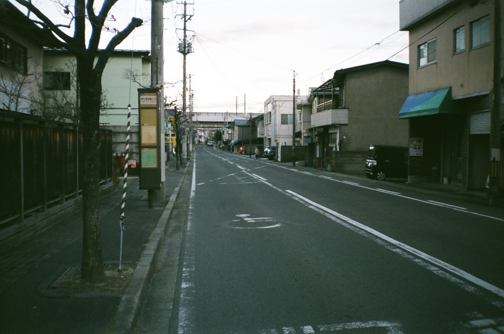 初冬の夕暮れ