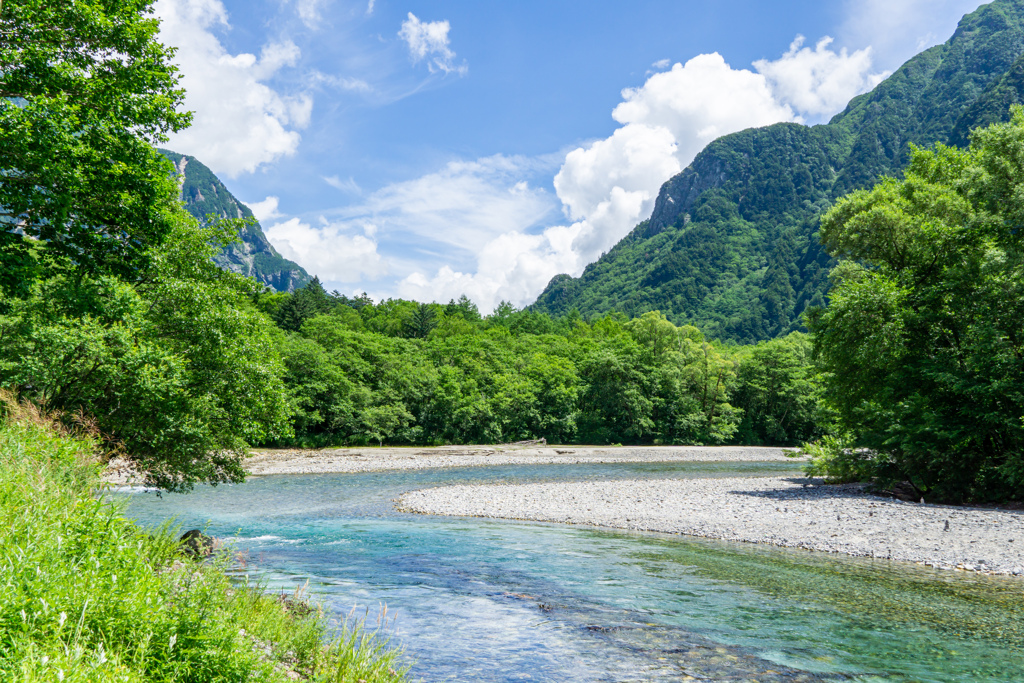 上高地梓川の清流