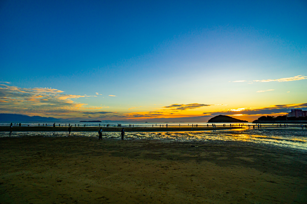 海と夕日