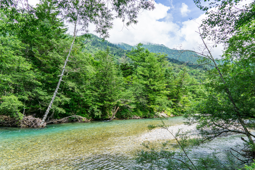 上高地梓川の清流