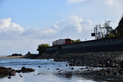 海辺の列車