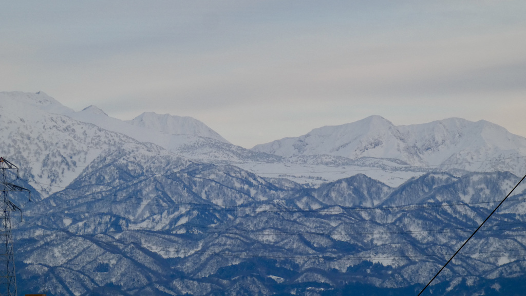 市街地から見る立山