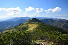 岩菅山から見た志賀高原の峰々