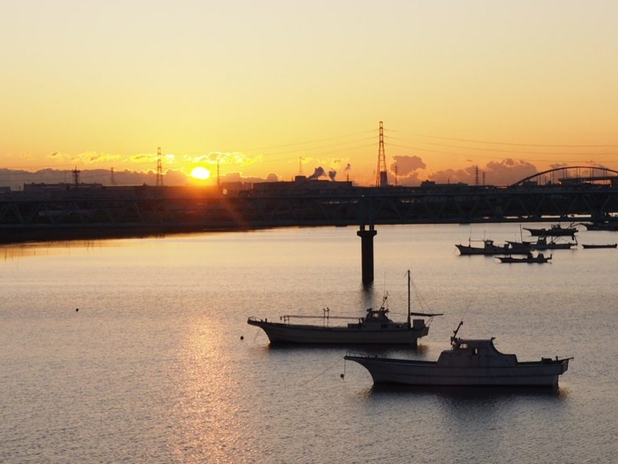 江戸川の朝