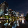 お堀の夜景