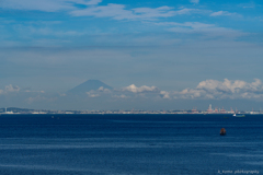 東京湾と富士山