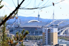 寒風の豊田スタジアム
