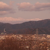 白山連峰とカラス富士　夕景
