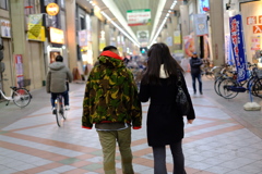 九条商店街にて