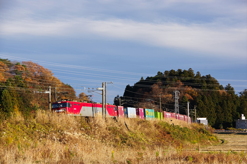 EH500貨物列車が走る