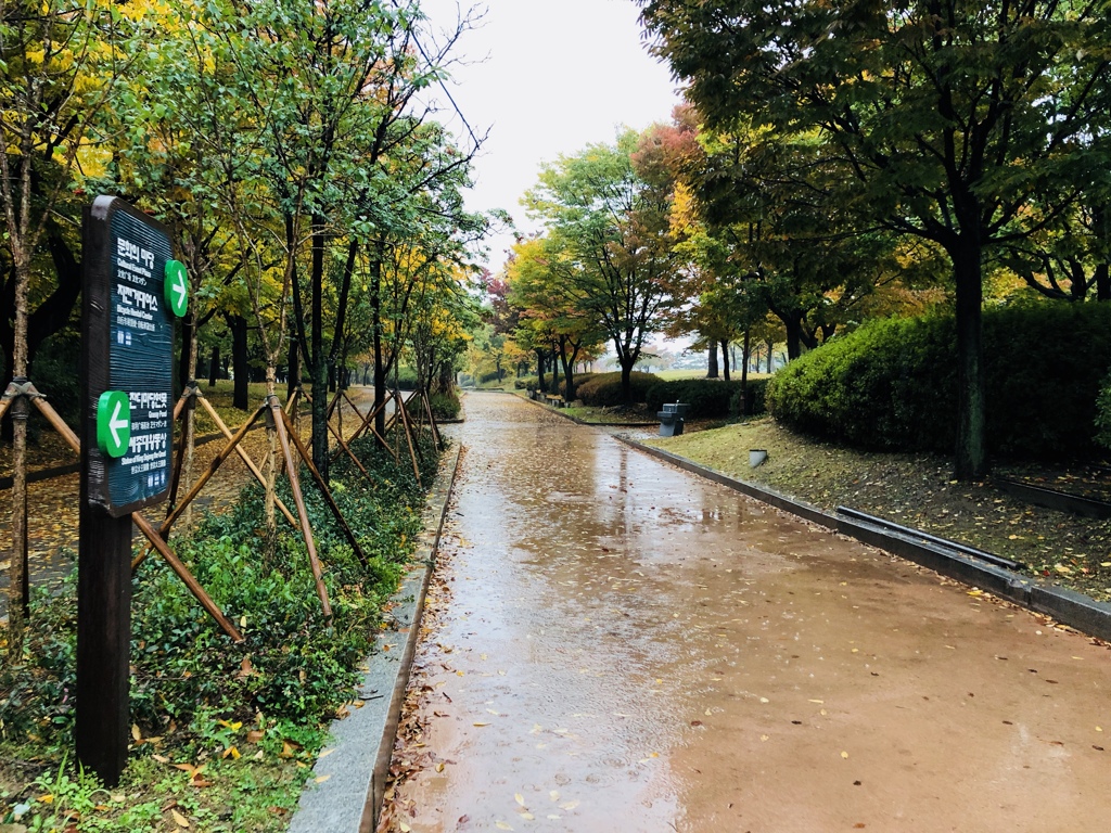 雨の日+公園