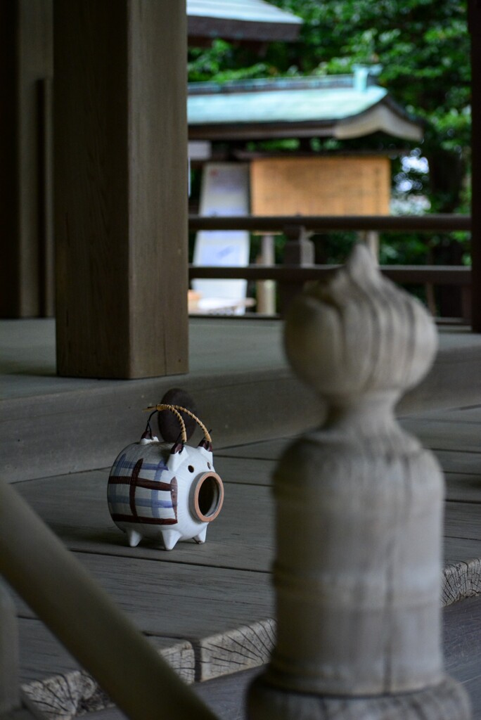 鎌倉宮に蚊遣が鎮座する
