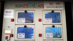 金魚の自販機（新鮮な朝取りです！）