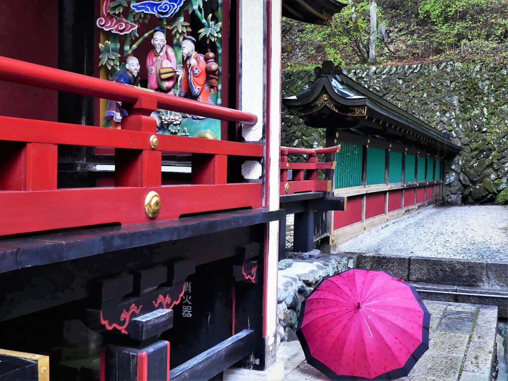 雨の三峯神社②