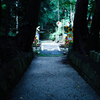 神社と踏み切り