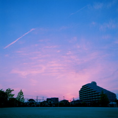 三好丘の夕日