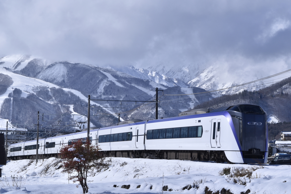 雪化粧とあずさ号