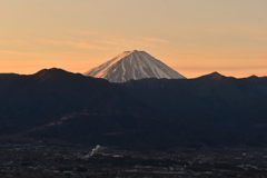 明け時の富士
