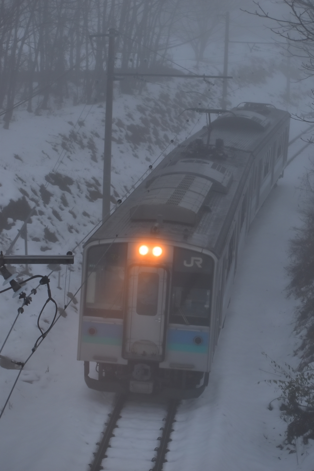 明け時の雪景色